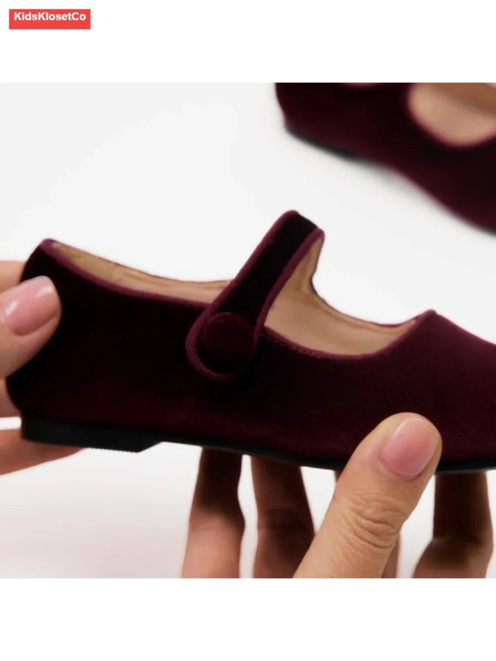 Toddler Girls Mary Jane Ballet Flats Velvet Memory Foam Non-Slip